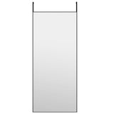 ZNTS Door Mirror Black 40x100 cm Glass and Aluminium 327408