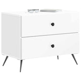 Bedside Cabinet High Gloss White 62 x 34.5 x 47.5 cm 895469