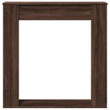 Fireplace Surround Brown Oak 100x20x100 cm Engineered Wood 854577