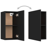 ZNTS TV Cabinets 2 pcs Black 30.5x30x60 cm Engineered Wood 803329