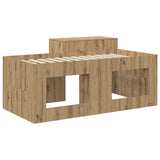 Kids'High Bed Frame with Desk Artisan Oak Engineered Wood 3422674