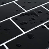 Subway Tile 20 pcs Black 30 x 30 cm Polyurethane and PET 42046118