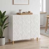 Sideboard High Gloss White 89 x 34.5 x 80 cm Engineered Wood 895109