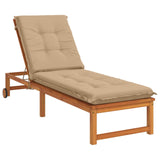 Sunlounger Cushion GEMERT 100% Polyester Sand 190 x 60 x 9 cm 947373
