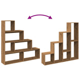 Room Divider Bookcase 4-Tier Artisan Oak 143.5x29x143.5 cm Engineered Wood 858002