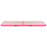 Inflatable Gymnastics Mat with Pump 800x100x10 cm PVC Pink 91927