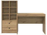 Desk with Drawer with Shelf with Storage 2 pcs Artisan Oak 3337360