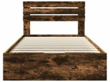 Bed Frame with Drawer Smoked Oak 75 x 190 cm Engineer Wood 3411542