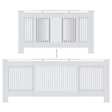Engineered Wood Radiator Cover White 205 cm 325547