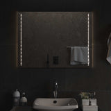 LED Bathroom Mirror Transparent 60 x 80 cm Tempered Glass 42045780