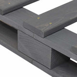 Bed Frame Grey Solid pinewood Double Durable Bed Frame 3281564