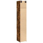 Slim Storage Cabinet Smoked Oak 40x42.5x225 cm Engineered Wood 3281284
