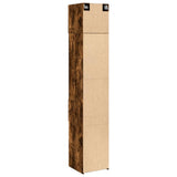 Slim Storage Cabinet Smoked Oak 40x42.5x225 cm Engineered Wood 3281284