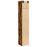 Slim Storage Cabinet Smoked Oak 40x42.5x225 cm Engineered Wood 3281284