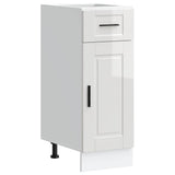 Kitchen Base Cabinet Porto High Gloss White Engineered Wood 853939