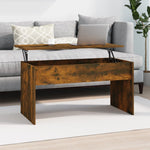 ZNTS Coffee Table Smoked Oak 102x50.5x52.5 cm Engineered Wood 819284