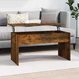ZNTS Coffee Table Smoked Oak 102x50.5x52.5 cm Engineered Wood 819284