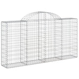 Arched Gabion Baskets 13 pcs 200x30x100/120 cm Galvanised Iron 3146121