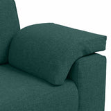 Sofa Dark Green 219 x 77 x 82 cm Fabric 4105242