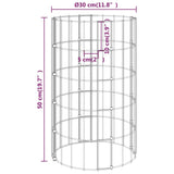 Circular Gabion Raised Beds 4 pcs 30x50/100/150/200 cm 152023
