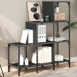 Bookcase Black 92x30x102 cm Engineered Wood and Metal 845436