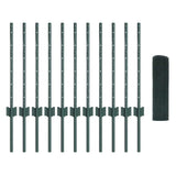 Welded Wire Fence with Posts 25 x 0.5 m Galvanised Steel Green 3336467