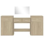 ZNTS 4 Piece Dressing Table Set Sonoma Oak Engineered Wood 3276527