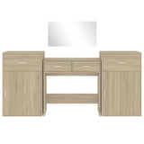 ZNTS 4 Piece Dressing Table Set Sonoma Oak Engineered Wood 3276527