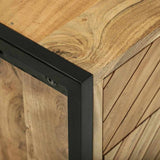 Sideboard Brown 100 x 30 x 75 cm Solid Acacia wood 374109