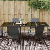 Outdoor Rug Pinstripe ARAKIL Brown and White 400 x 300 cm 42003490