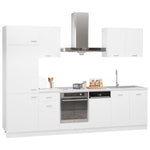 ZNTS 7 Piece Kitchen Cabinet Set White Engineered Wood 3067631