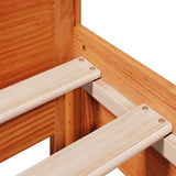 Bed Frame without Mattress Wax Brown 75x190 cm Small Single Solid Wood Pine 855746