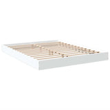 Bed Frame without Mattress White 150x200 cm Engineered Wood 842014