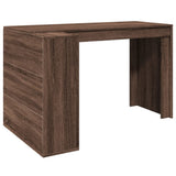 Office Desk Brown Oak 123.5x73.5x75 cm Engineered Wood 847988