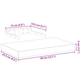 Floating Shelves 4 pcs 40x23.5x4 cm Engineered Wood 4010684