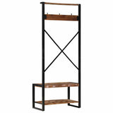 Clothes Rack Multicolour 80x40x190 cm Solid Wood Reclaimed 4015962