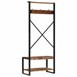 ZNTS Clothes Rack Multicolour 80x40x190 cm Solid Wood Reclaimed 4015962