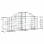 Arched Gabion Baskets 11 pcs 200x30x60/80 cm Galvanised Iron 3146077