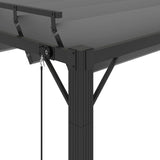 313926 Gazebo with Louvered Roof 3x3 m Anthracite Fabric and Aluminium