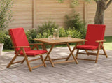 High Back Chair Cushion GEMERT 2 pcs 100% Polyester Red 945936