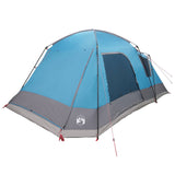 Cabin Tent with Roof Blue 12-Person Polyester and Steel 42028572