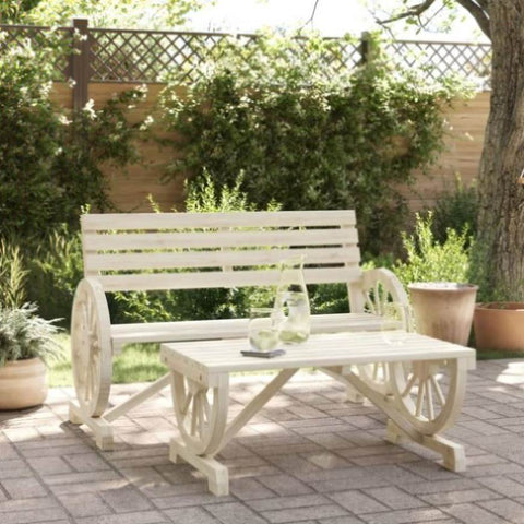 ZNTS 2 Piece Garden Lounge Set Solid Wood Fir 365105