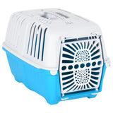 Pet Carrier White and Blue 48x31.5x33cm Polypropylene 172216