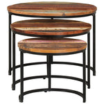 Nesting Tables 3 pcs Solid Reclaimed Wood 338003