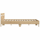 Bed Frame with LED without Mattress Sonoma Oak 140x190 cm 3207562