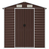 Garden Shed Brown 191x215x198 cm Galvanised Steel 3188265