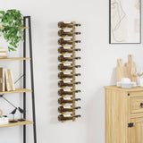 Wall Mounted Wine Rack for 12 Bottles Gold Iron 340880
