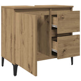 Sink Cabinet Artisan Oak 65x33x60 cm Engineered Wood 857124