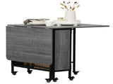 Mobile Drop Leaf Table Folding Kitchen Table Extendable Dining Table For Small Spaces With 6 Wheels T3398P344635
