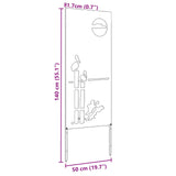 Garden Privacy Screen Anthracite 50 x 140 cm Cold-rolled steel 876317